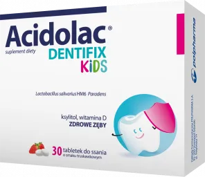 Acidolac Dentifix Kids, suplement diety, tabletki do ssania, 30 sztuk