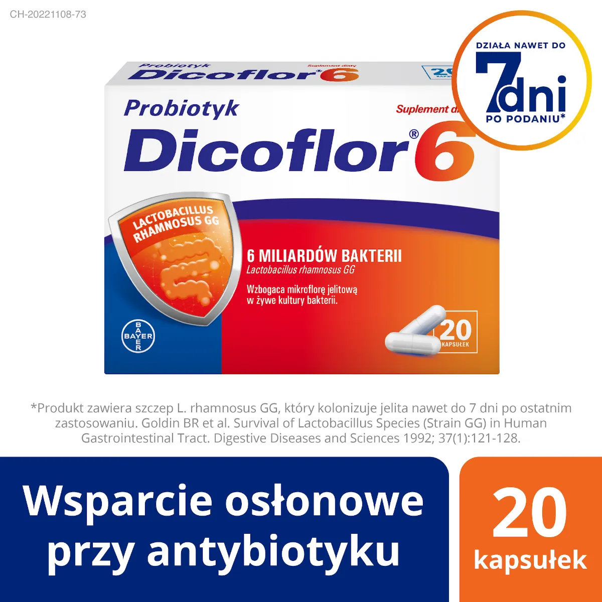 Dicoflor 6, suplement diety, 20 kapsułek
