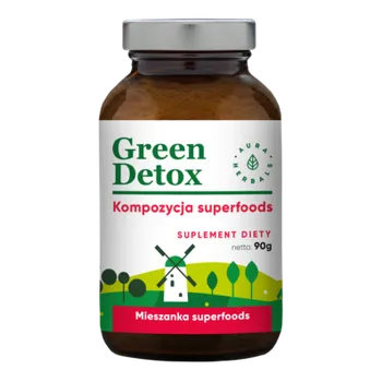 Aura Herbals, Green Detox, suplement diety, kompozycja superfoods, proszek 90 g 