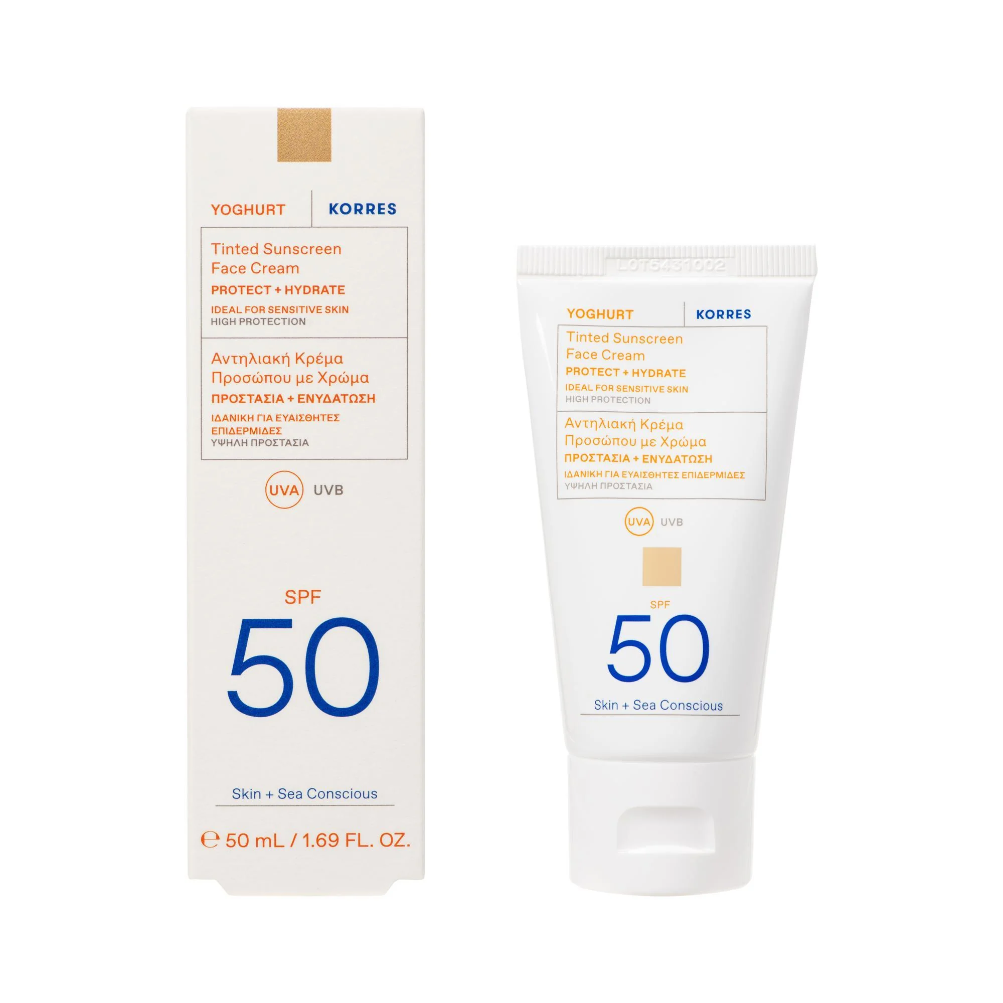 Korres Yoghurt koloryzujący krem do twarzy SPF 50, 50 ml