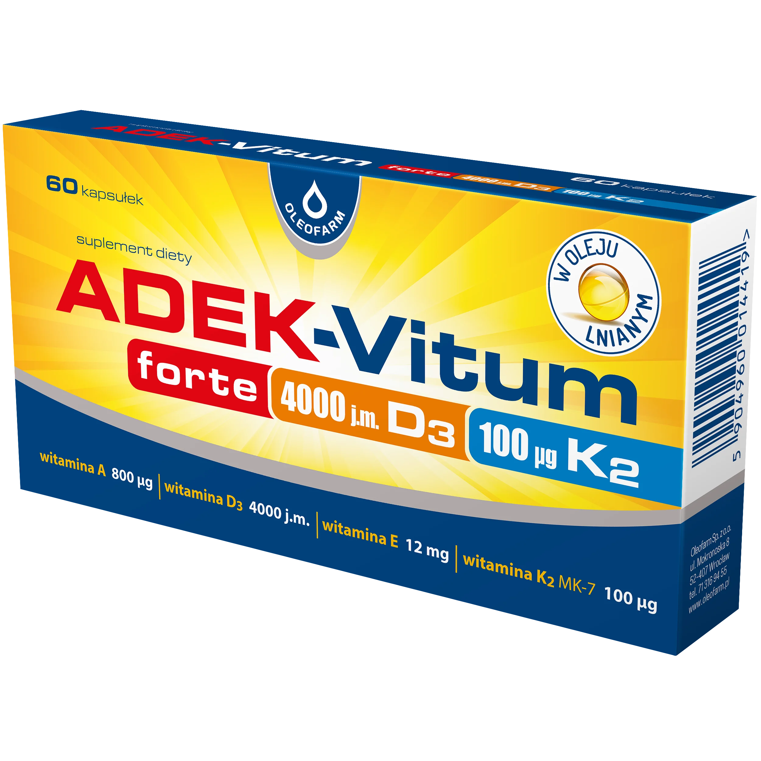 ADEK-Vitum forte 60 kapsułek