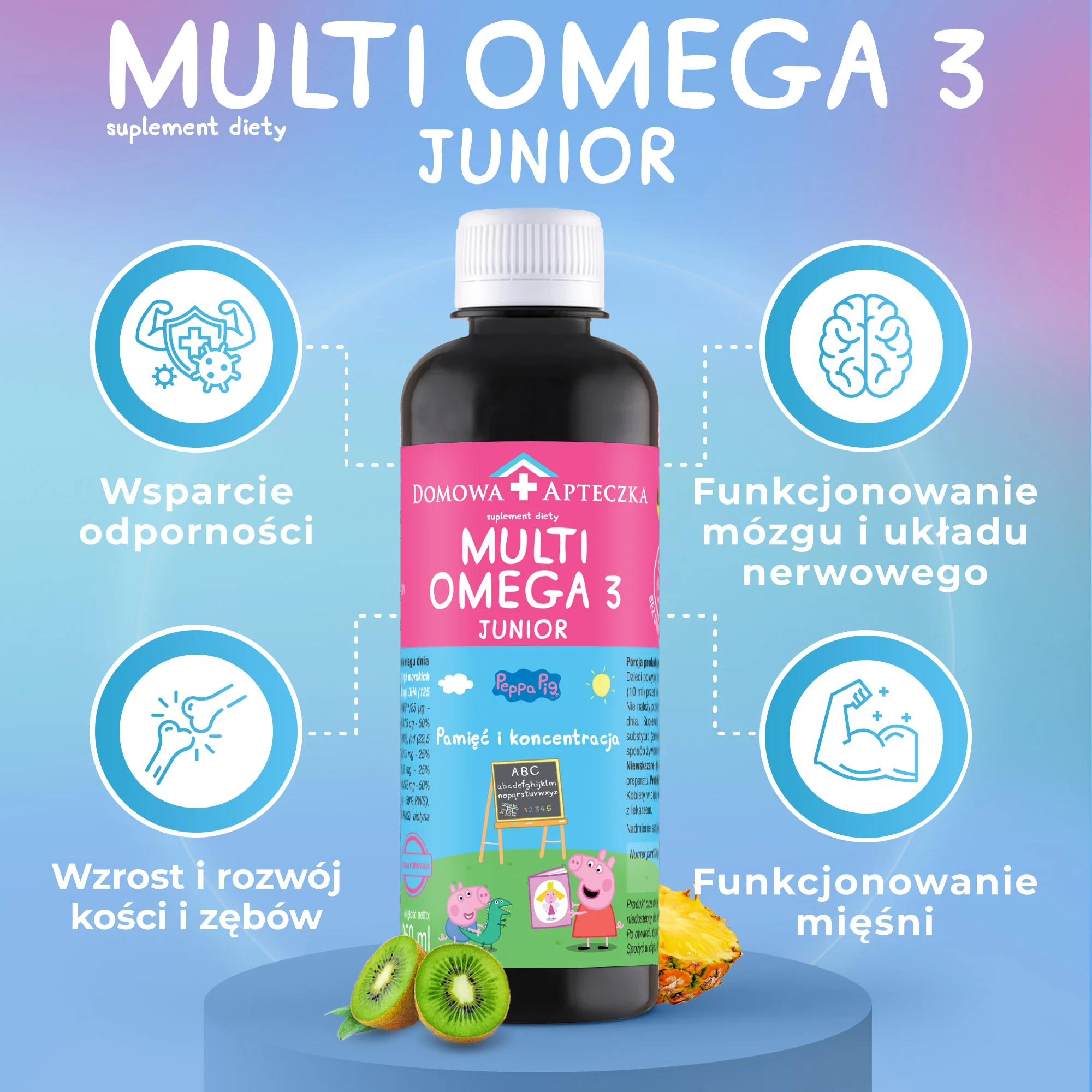 Domowa Apteczka Multiomega 3 Junior tran, 250 ml