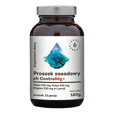 Aura Herbals, Proszek zasadowy Ph Control Mg+, suplement diety, 180 g