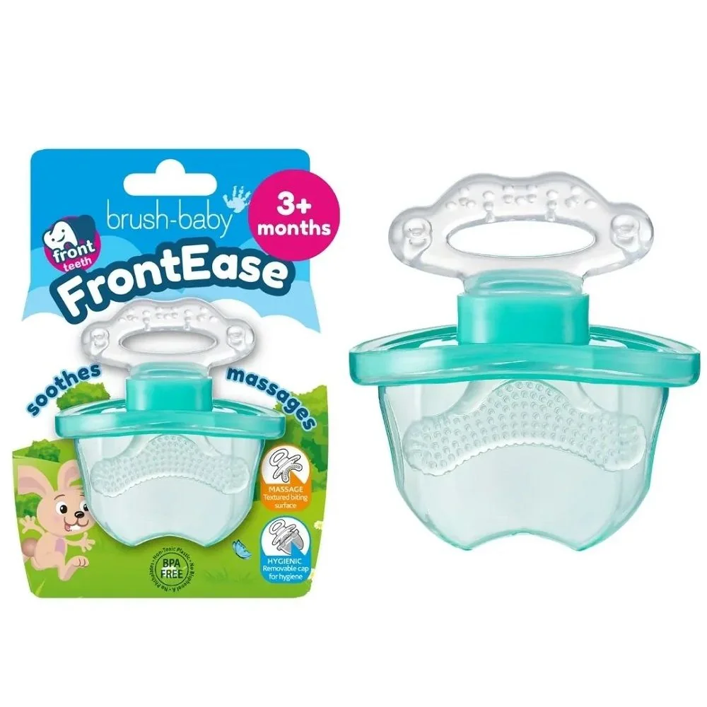 Brush-Baby FrontEase Teether gryzak na ząbkowanie 3+m Teal, 1 sztuka