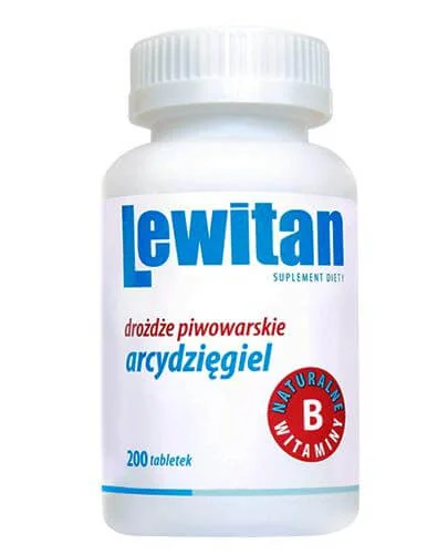 Lewitan drożdże piwowarskie z arcydzięglem, 200 tabletek