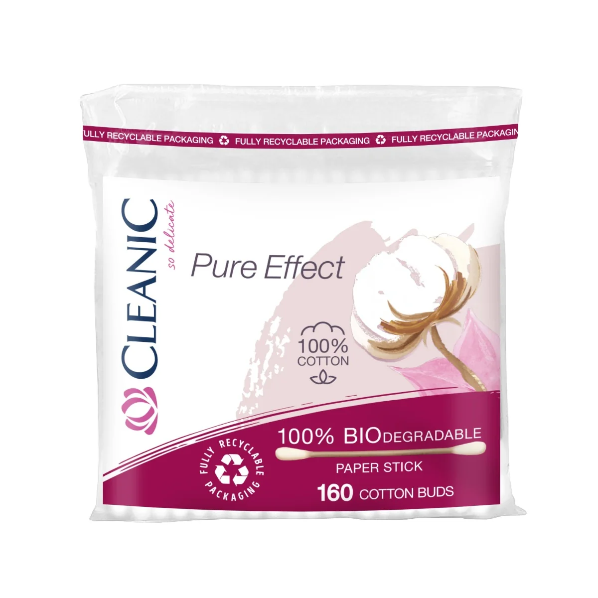 Cleanic Pure Effect patyczki do uszu, 160 szt.