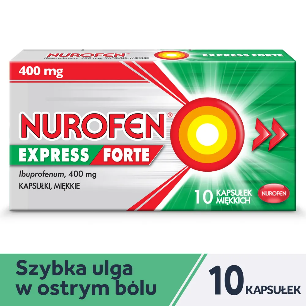 Nurofen Express Forte, 400 mg, 10 kapsułek 
