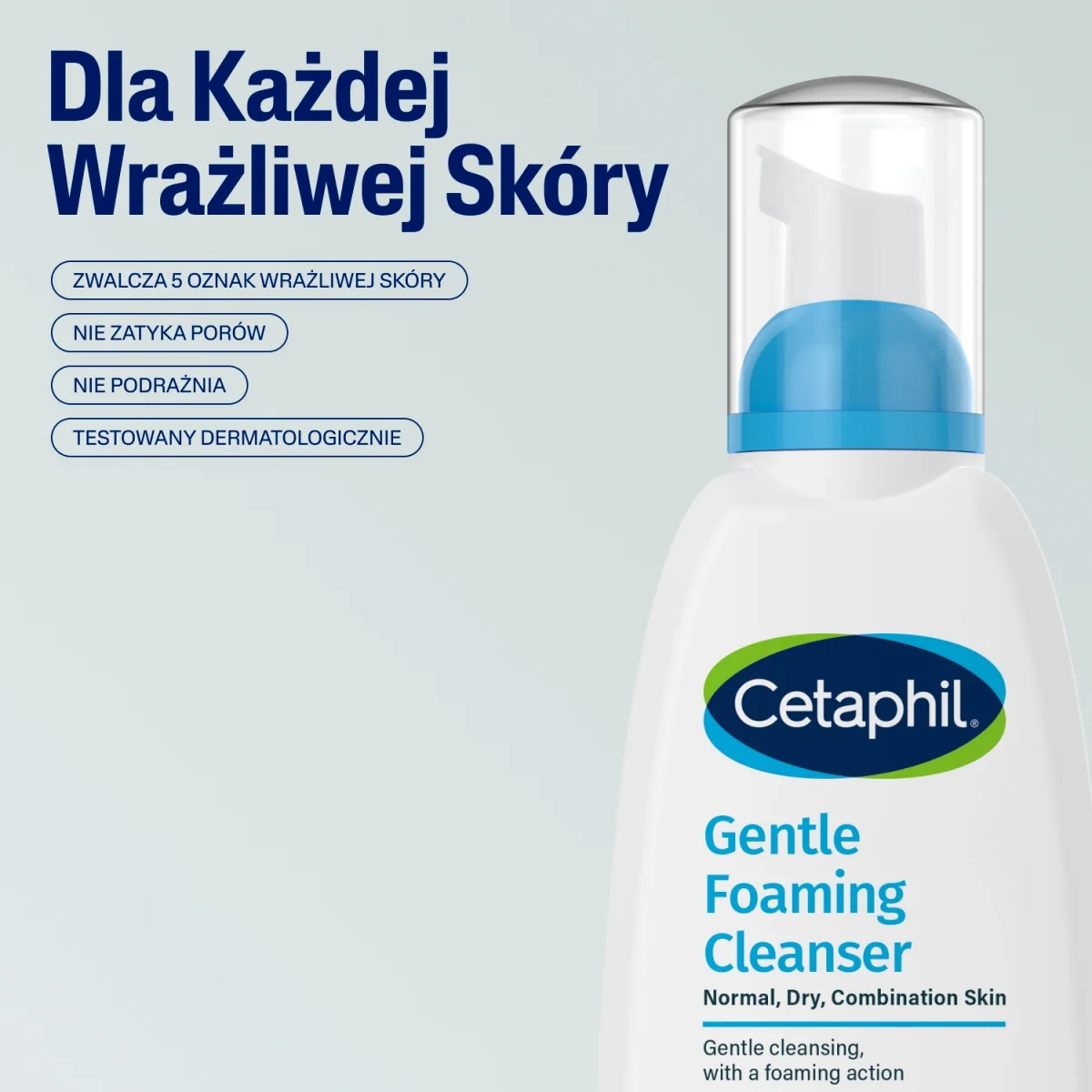 Cetaphil lekka pianka do mycia, z pompką, 236 ml