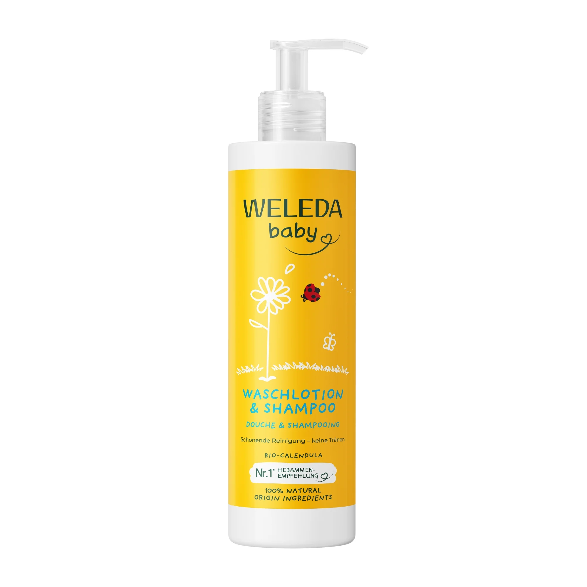 Weleda Calendula szampon i płyn do mycia ciała dla niemowląt z nagietkiem lekarskim, 200 ml