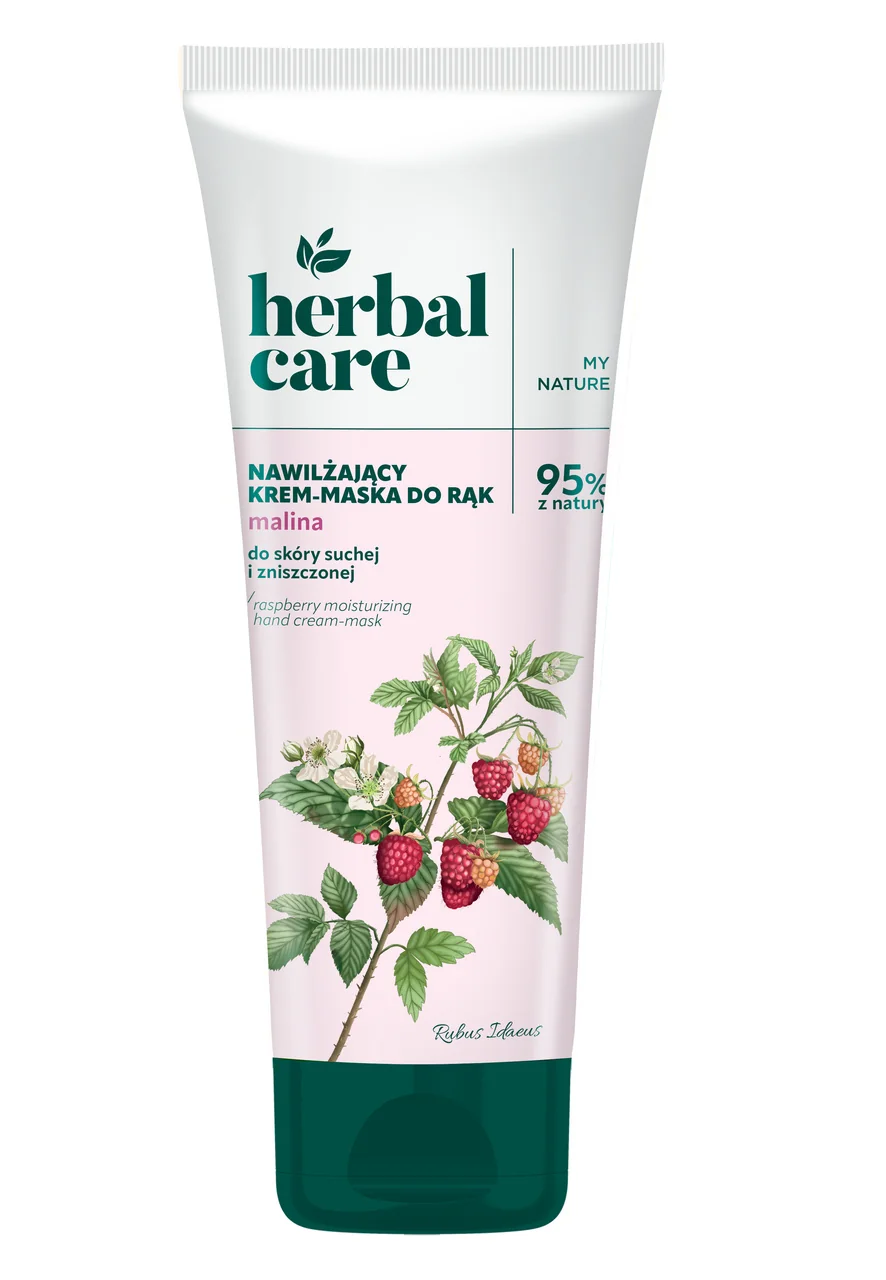 Herbal Care Malina nawilżający krem-maska do rąk, 100 ml