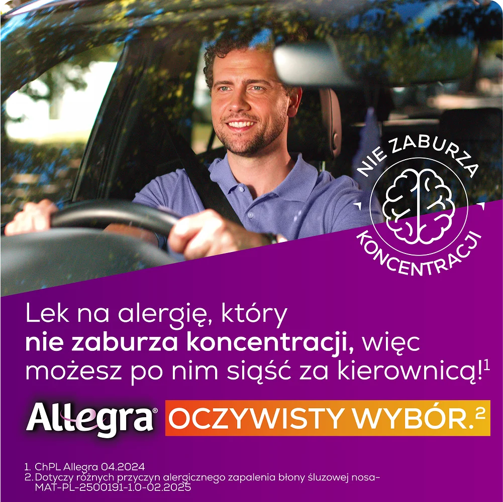 Allegra 120 mg, 10 tabletek powlekanych
