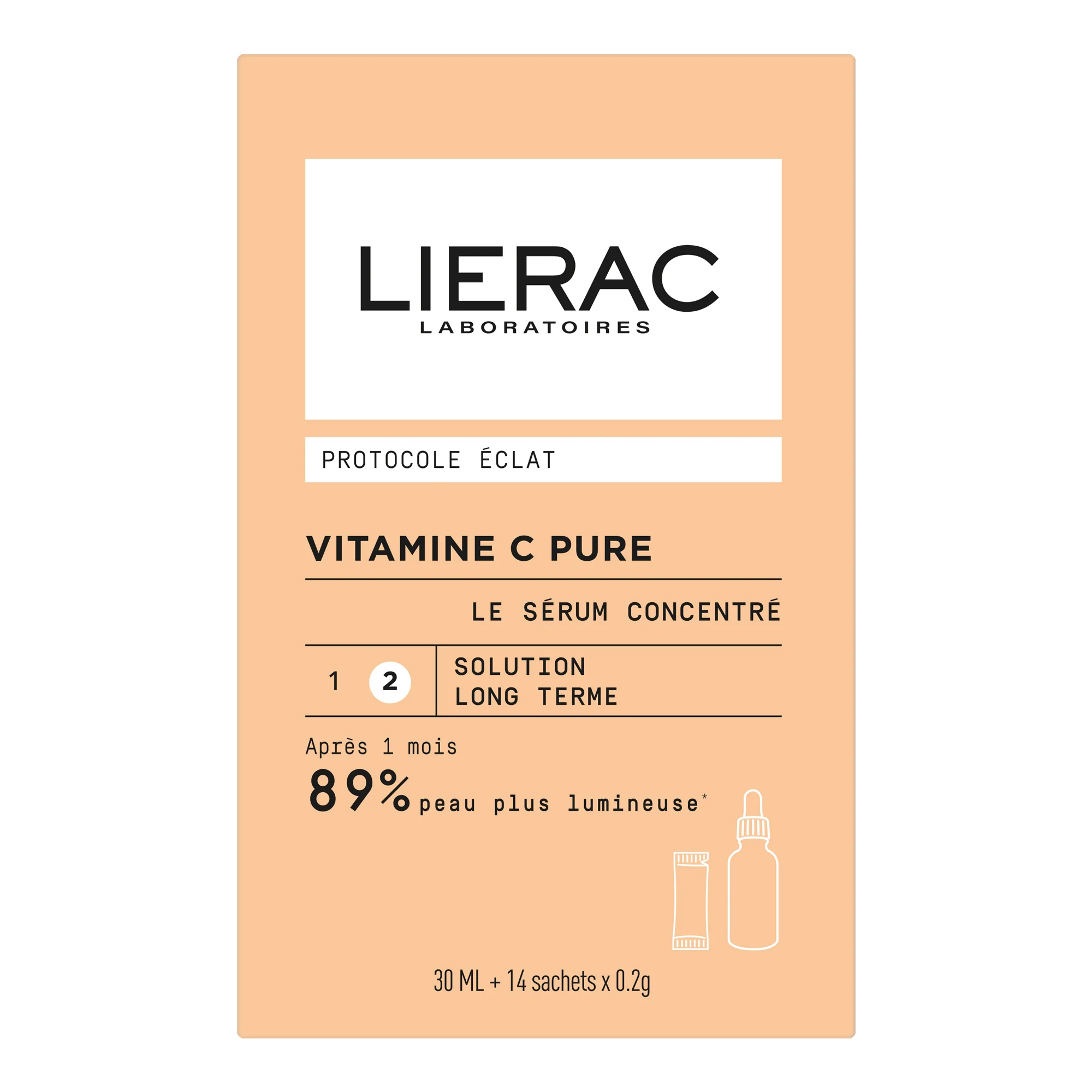 Lierac Protocole Éclat skonceentrowane serum rozświetlające z witaminą C, 30 ml