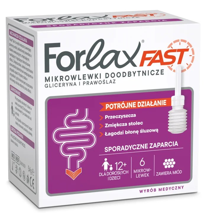 Forlax Fast mikrowlewki doodbytnicze, 6 x 9 g
