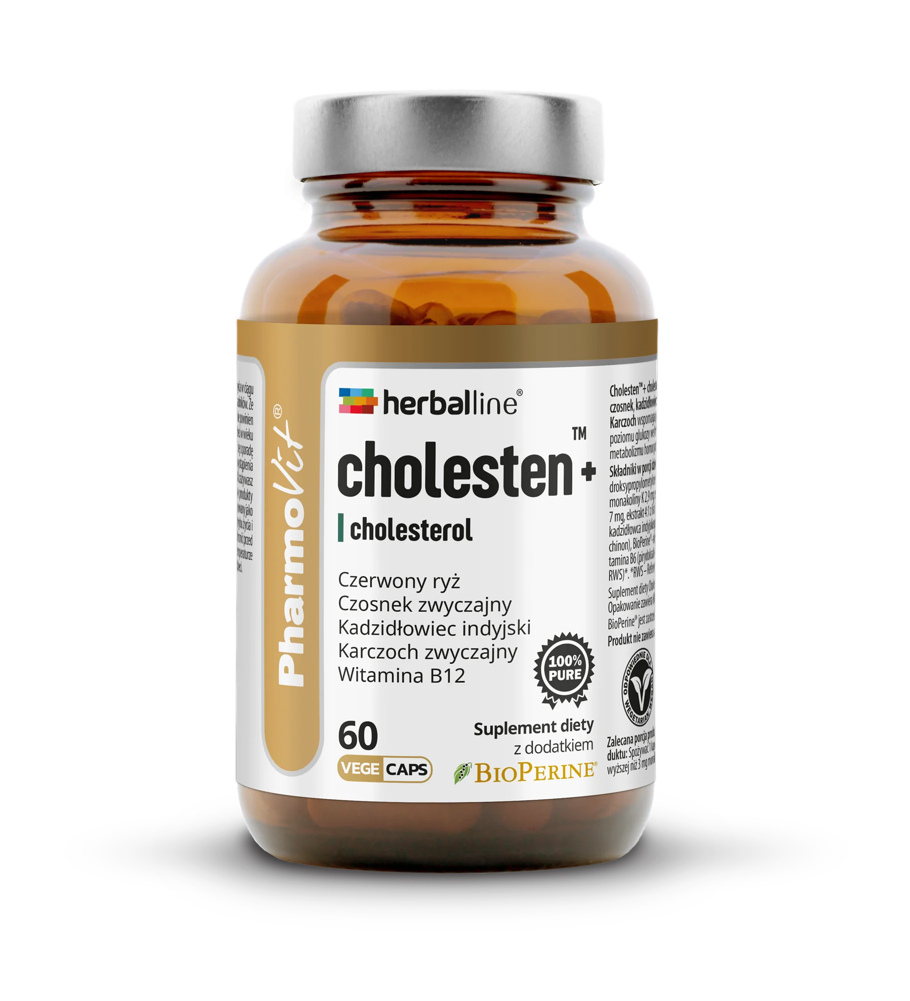 PharmoVit® Herballine™ Cholesten™ + Cholesterol 60 kapsułek