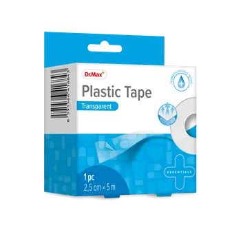 Plastic Tape Transparent Dr.Max, plaster z tworzywa sztucznego w rolce 2,5 cm x 5 m, 1 sztuka 