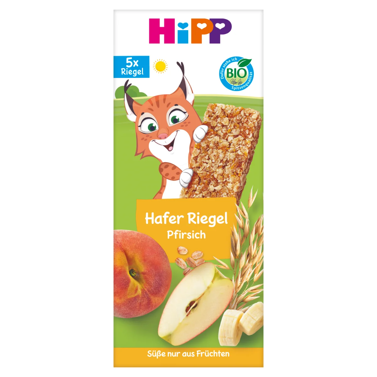 HiPP BIO batonik owsiany o smaku brzoskwiniowym 5 x 20g