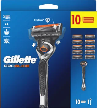 Gillette ProGlide maszynka do golenia dla mężczyzn, 10 ostrzy wymiennych Gillette ProGlide maszynka do golenia dla mężczyzn, 10 ostrzy wymiennych