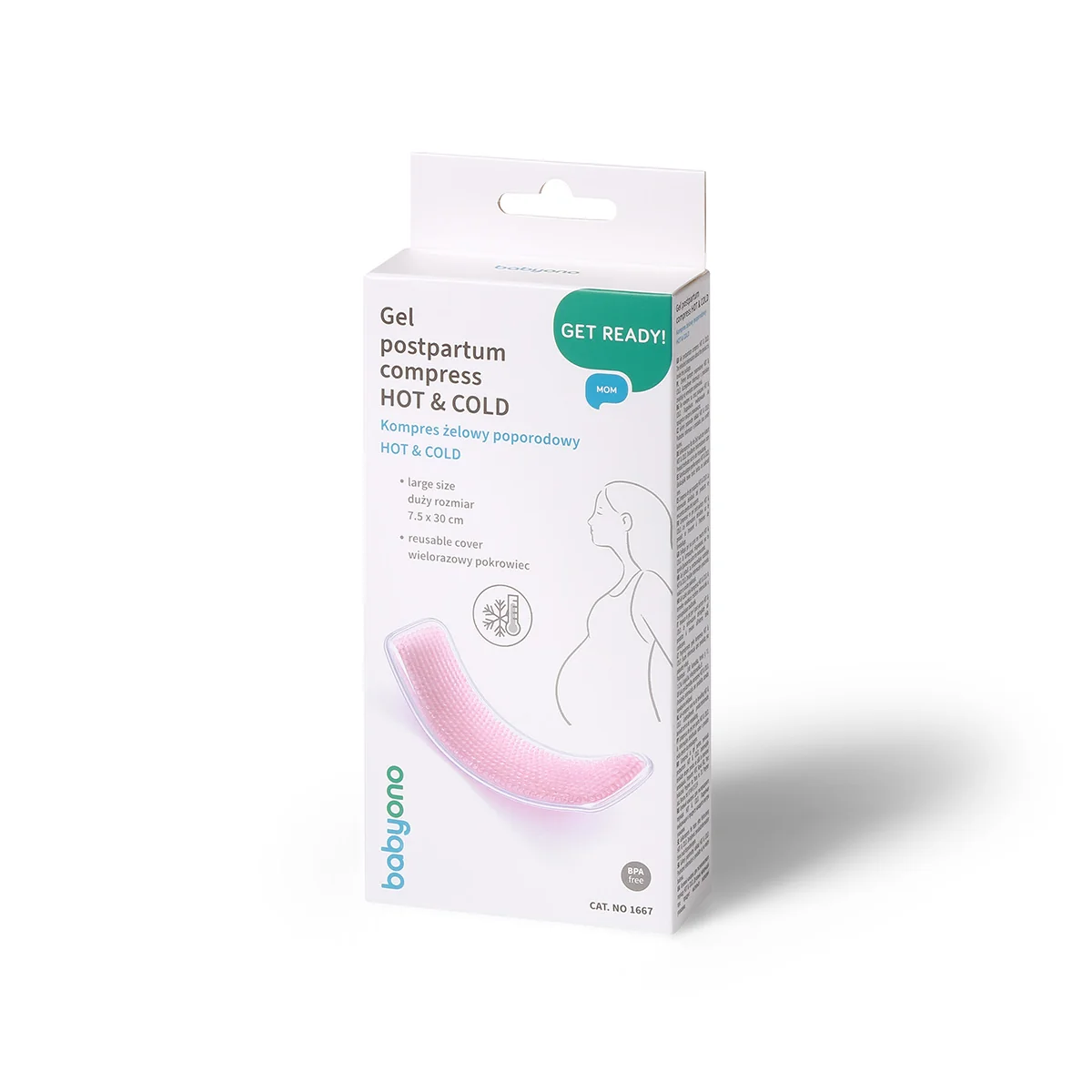 Babyono kompres żelowy poporodowy Hot & Cold, 1 sztuka
