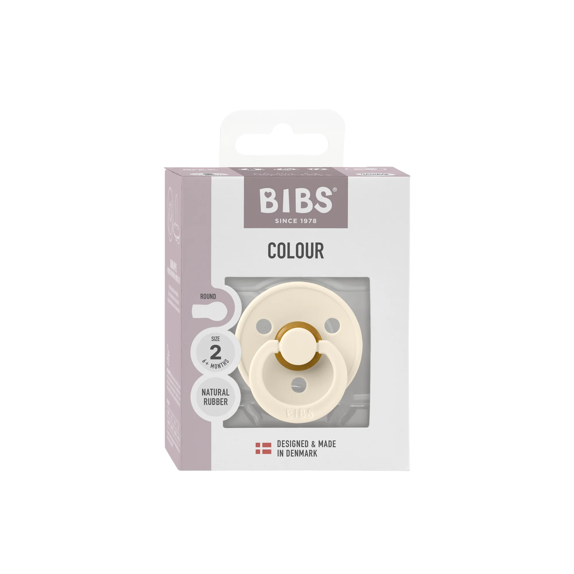 Bibs Pacifier Colour Ivory smoczek lateksowy uspokajający, 1 szt.