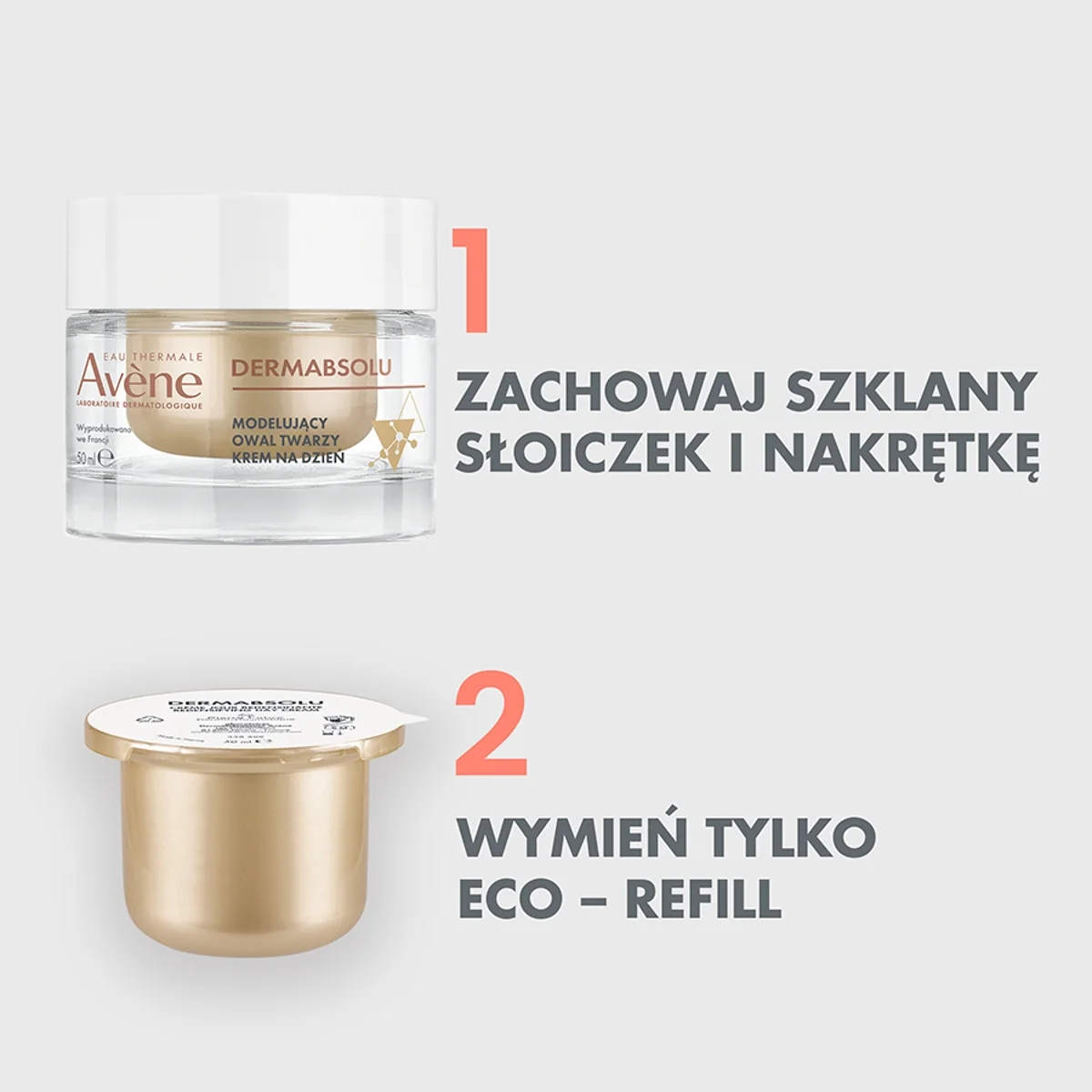 Avène Dermabsolu krem na dzień modelujący owal twarzy REFILL, 50 ml