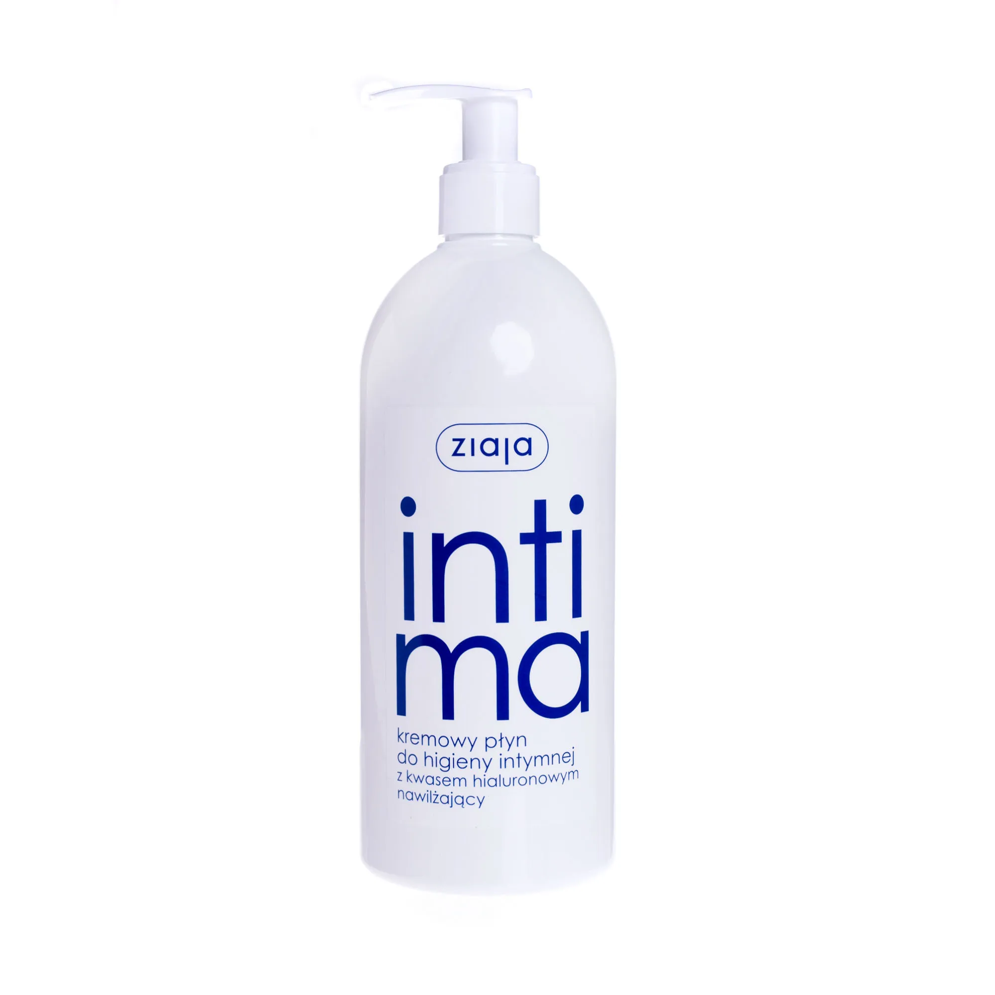 Ziaja intima, kremowy płyn do higieny intymnej z kwasem hialuronowym, 500 ml 