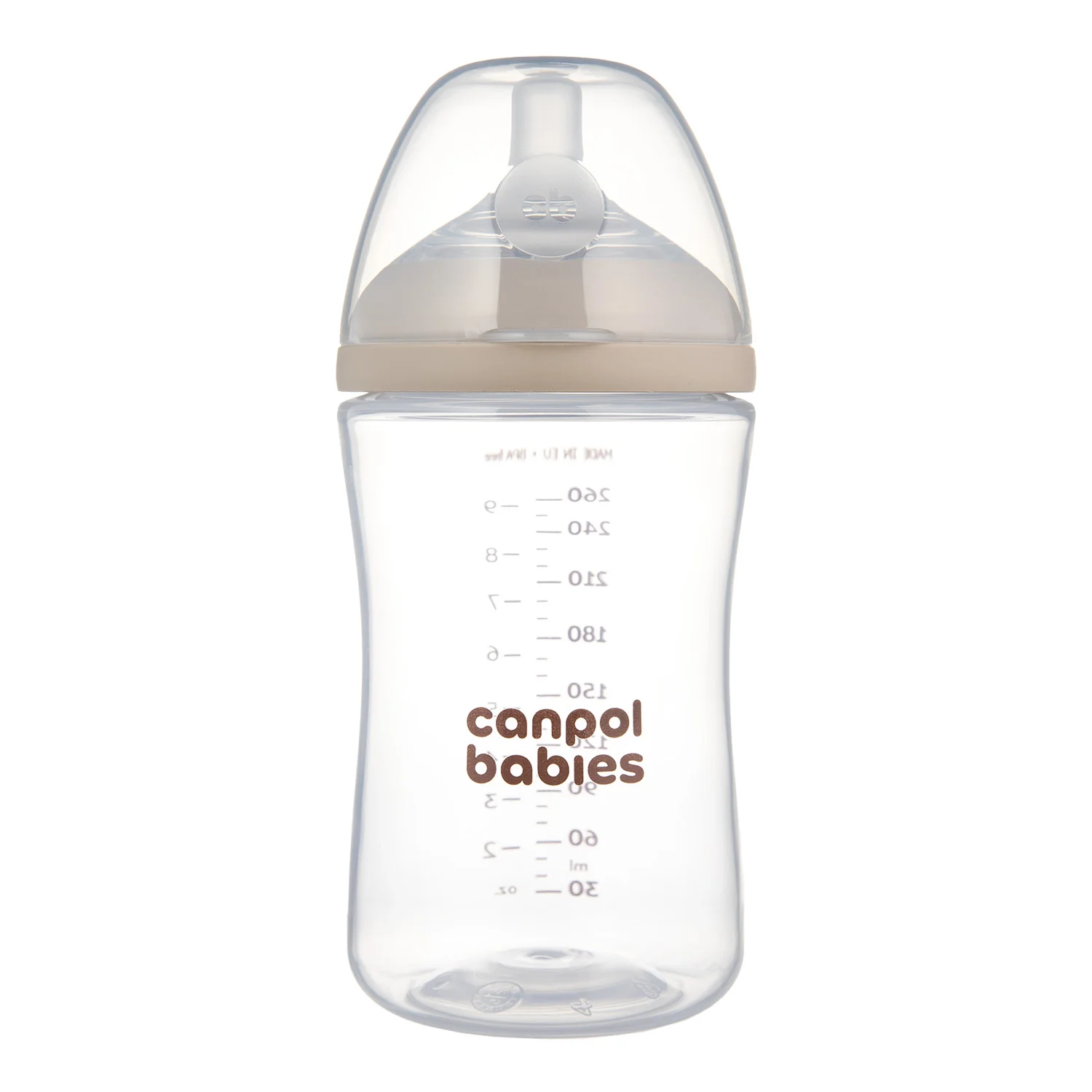 Canpol Babies Natural Shape Dwupak butelka ze smoczkiem dwustrefowym 260 ml, 2 sztuki