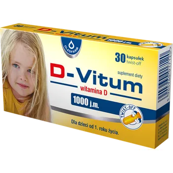 D-Vitum witamina D 1000 j.m. suplement diety, 30 kapsułek twist-off 
