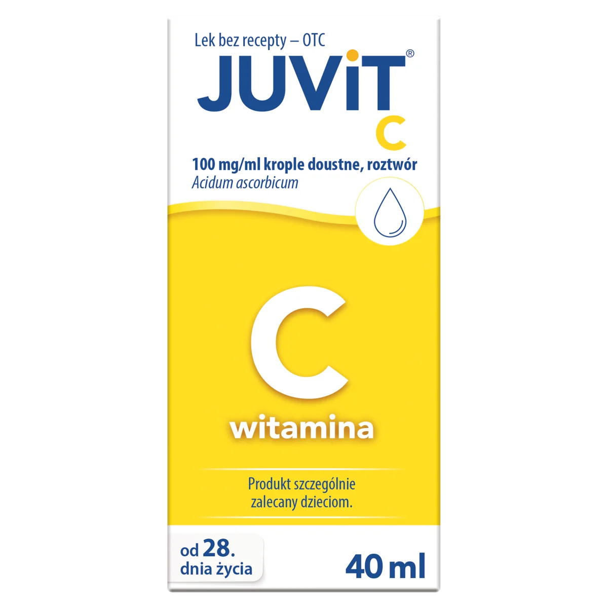 Juvit C 100 mg/g, krople z witaminą C, 40 ml