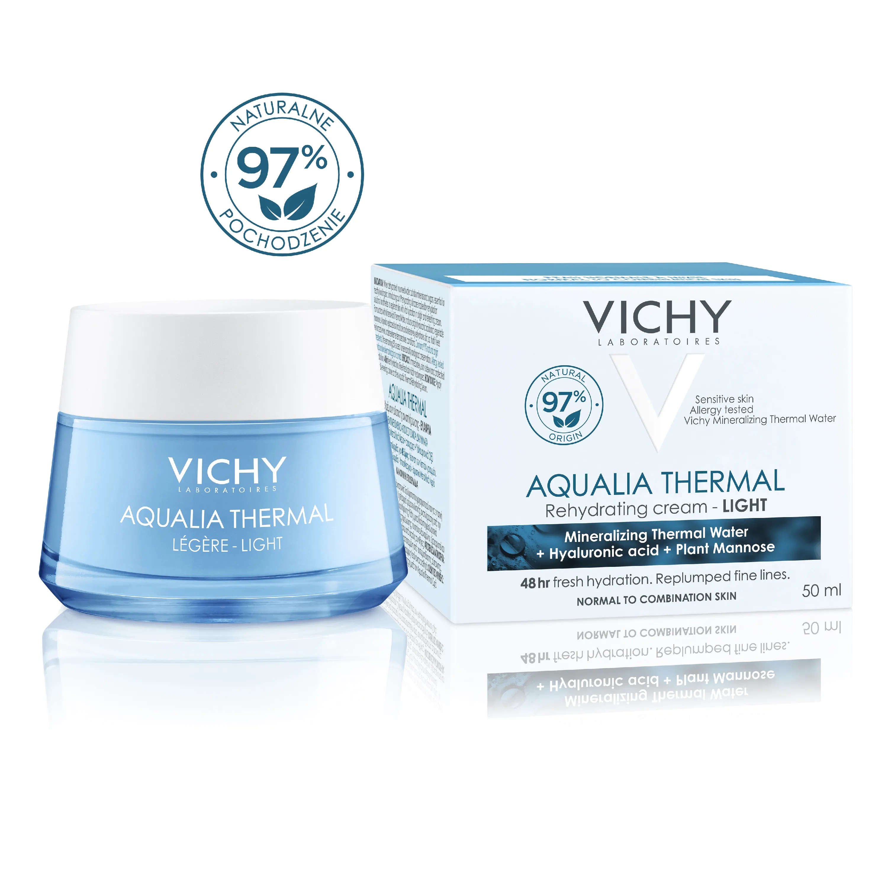 Vichy Aqualia Thermal, lekki krem nawilżający, 50 ml 