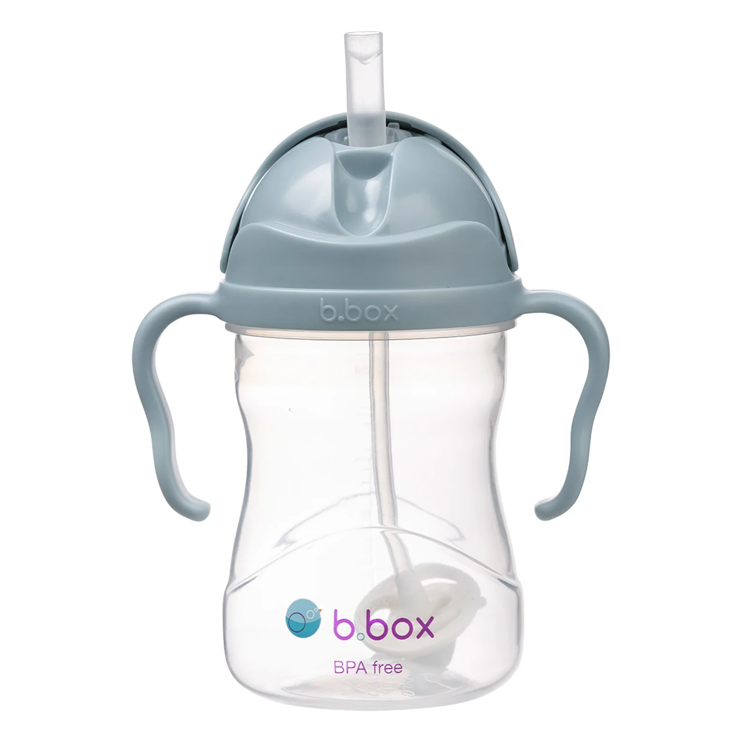 B.box bidon ze słomką błękitny, 240 ml