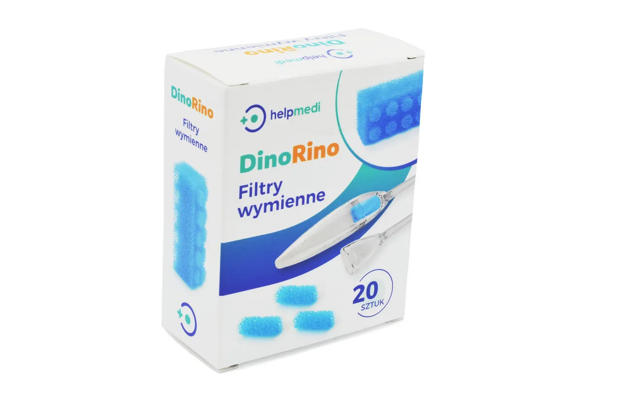 HelpMedi DinoRino filtry wymienne do ustnego aspiratora kataru, 20 sztuk 