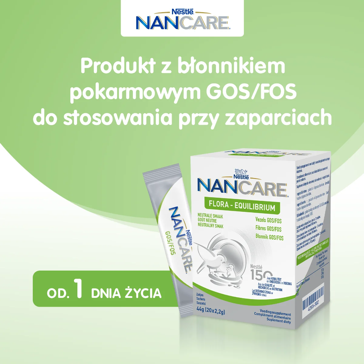 Nestle NanCare Flora Equilibrium suplement diety, 20 saszetek