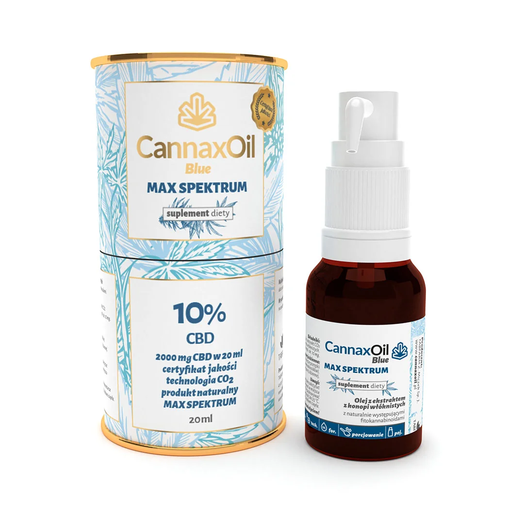 CannaxOil Blue Max Spektrum 2000 mg (10%) CBD olej z ekstraktem z konopi włóknistych, 20 ml