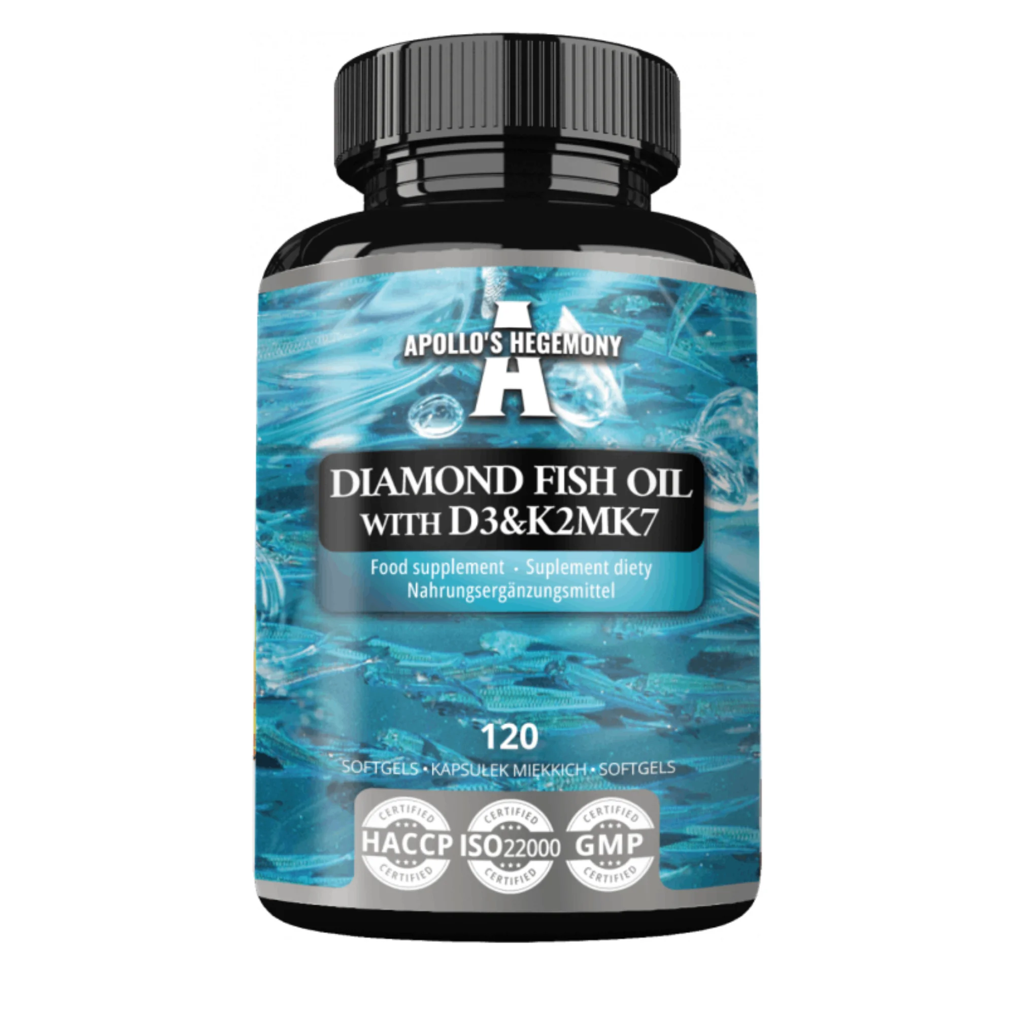 Apollo's Hegemony Diamond Fish Oil with D3 & K2MK7 120 kapsułek