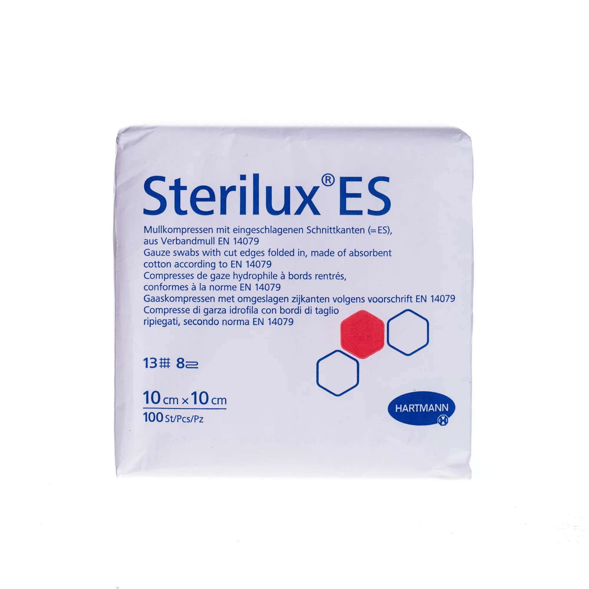 Sterilux ES, kompresy niejałowe z gazy opatrunkowej, 10x10 cm, 100 sztuk