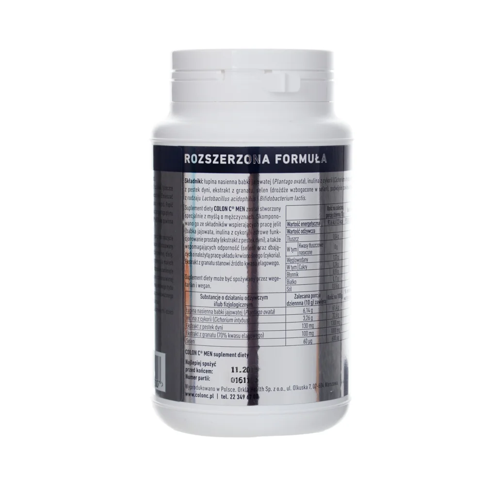 Colon C Men - suplement diety o rozszerzonej formule dbający o zdrowie jelit i prostaty, 200 g 