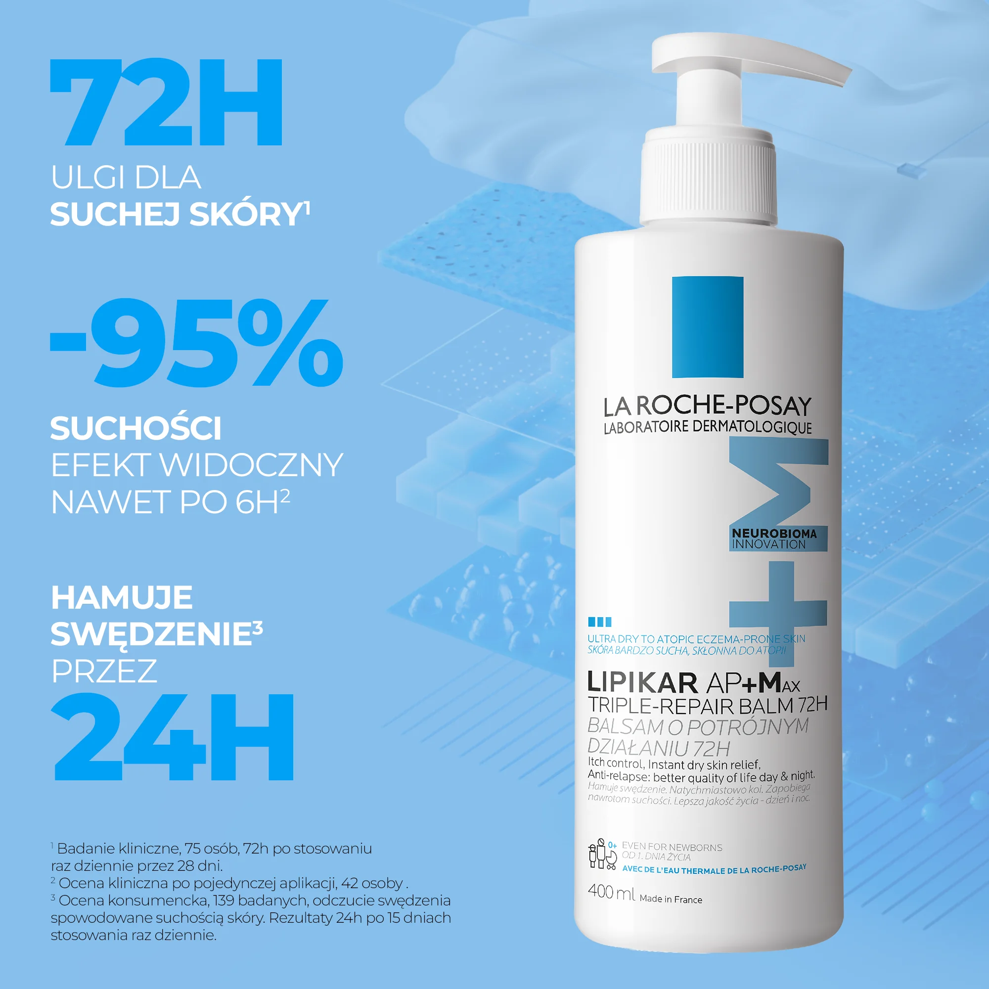 La Roche-Posay Lipikar AP+Max balsam regenerujący, 400 ml