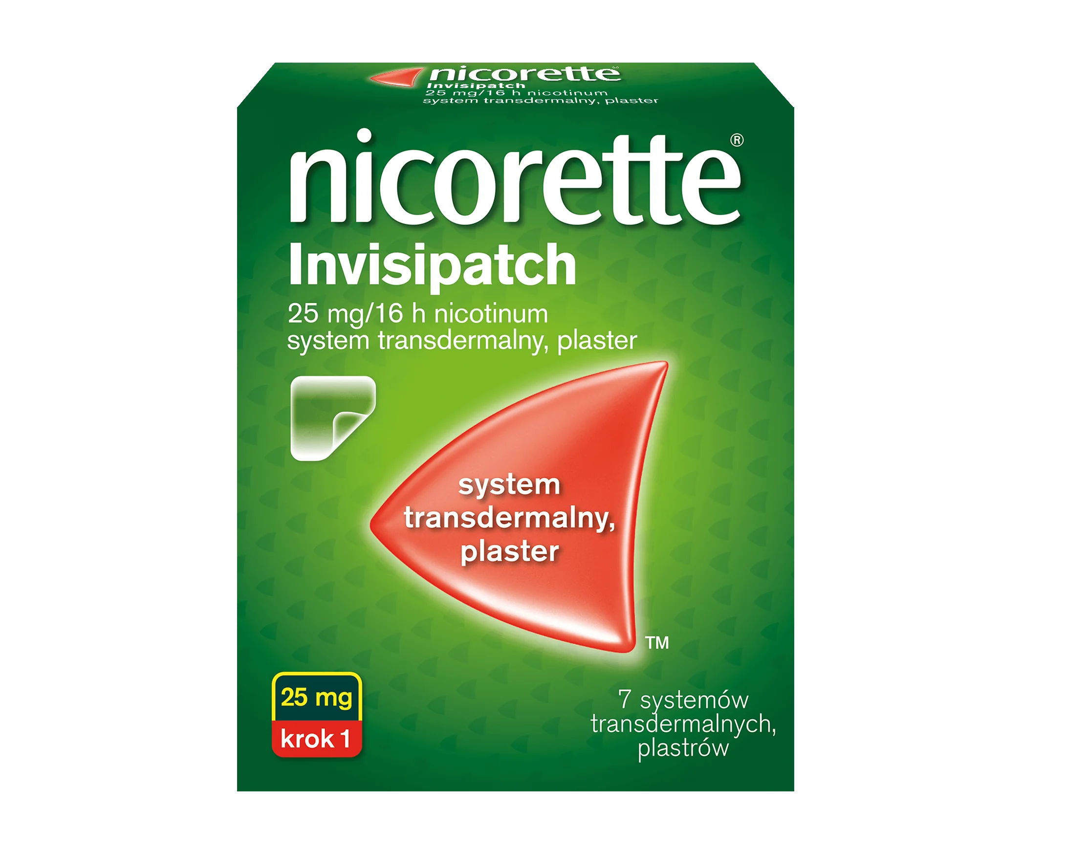 Nicorette Invisipatch 25 mg/16 h nicotinum 7 plastrów