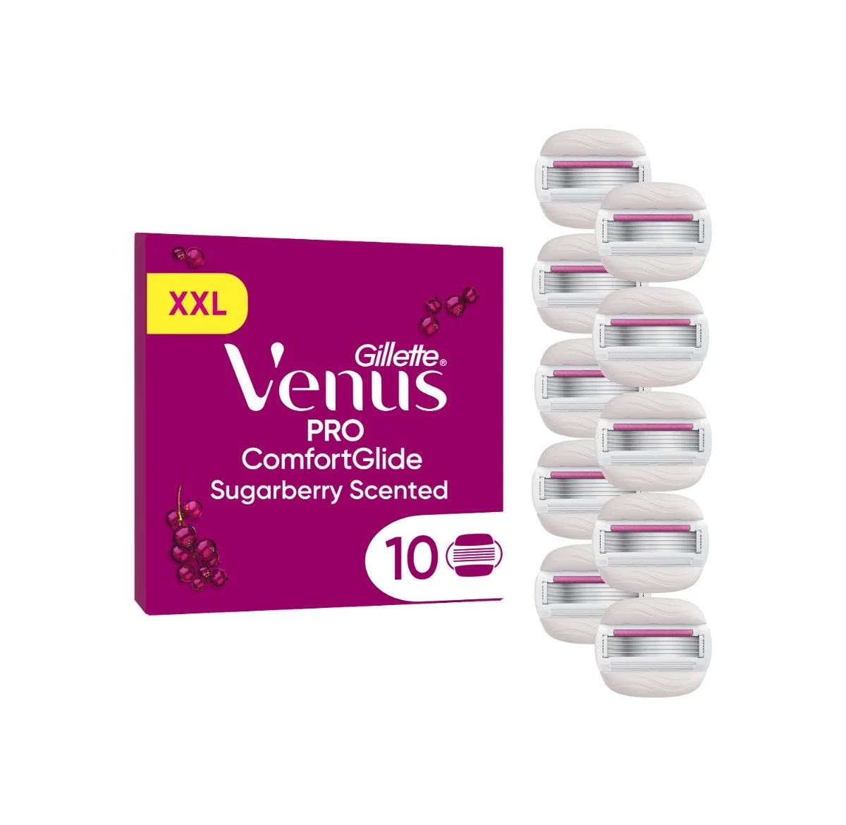Gillette Venus Pro ComfortGlide Sugarberry wkłady do maszynki, 10 sztuk