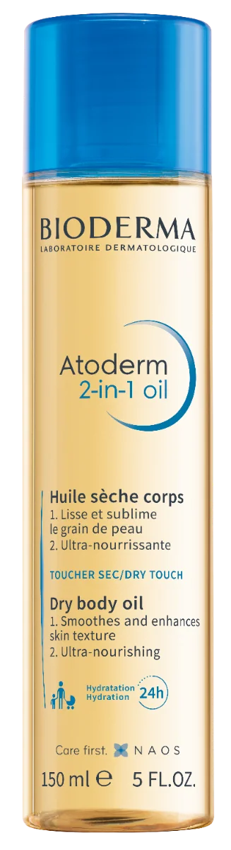 Bioderma Atoderm suchy olejek do ciała 2 w 1, 150 ml