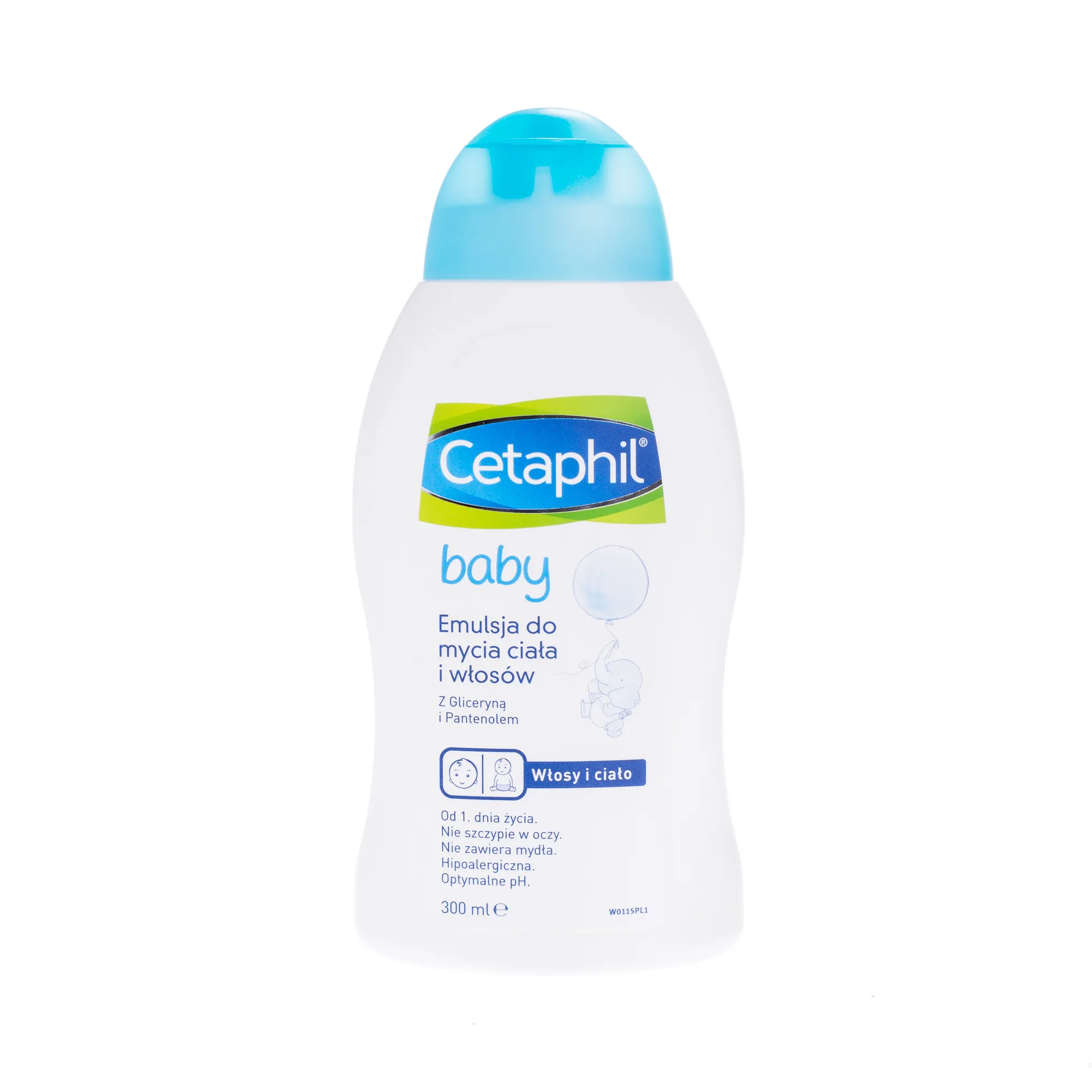 Cetaphil Baby, emulsja do mycia ciała i włosów, 300 ml