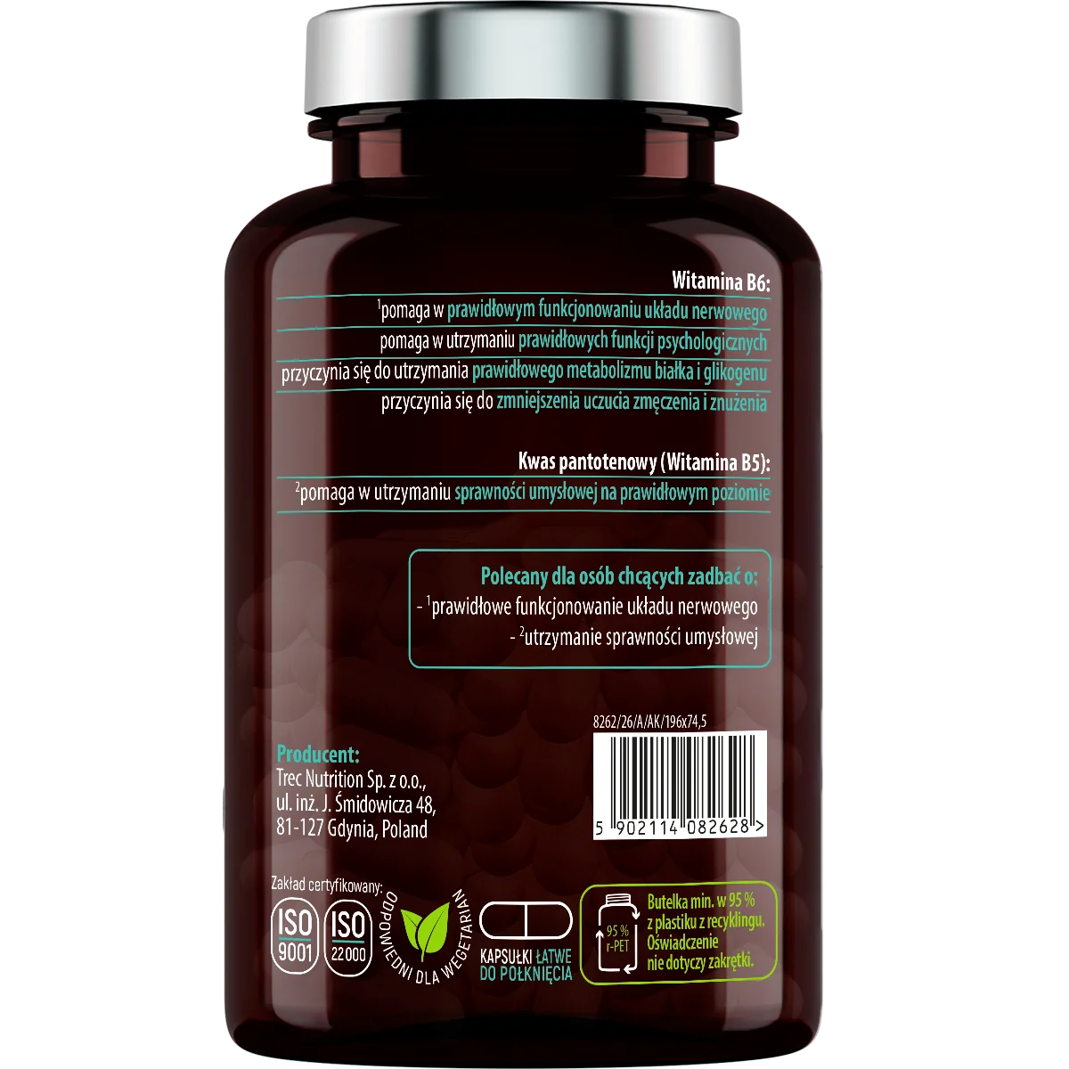 Essensey Kreatyna Monohydrat + B5, B6 90 kapsułek