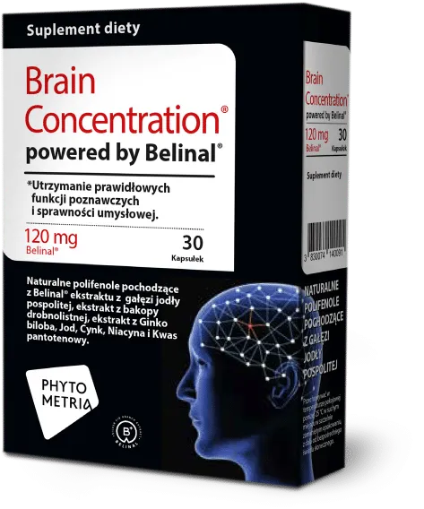 Phytometria Brain Concentration wzbogacony o Belinal, 30 kapsułek