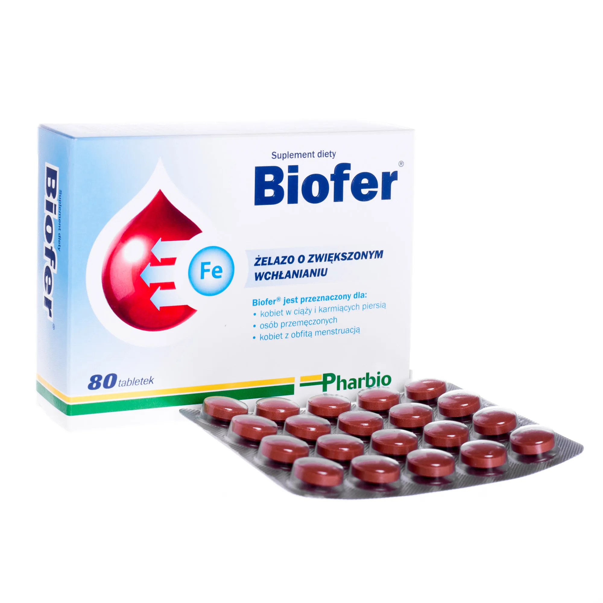 Biofer, suplement diety, 80 tabletek 