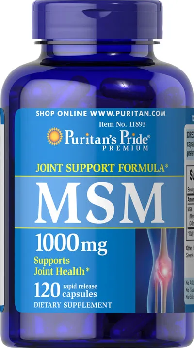 MSM Siarka Organiczna, suplement diety, 1000 mg, 120 kapsułek