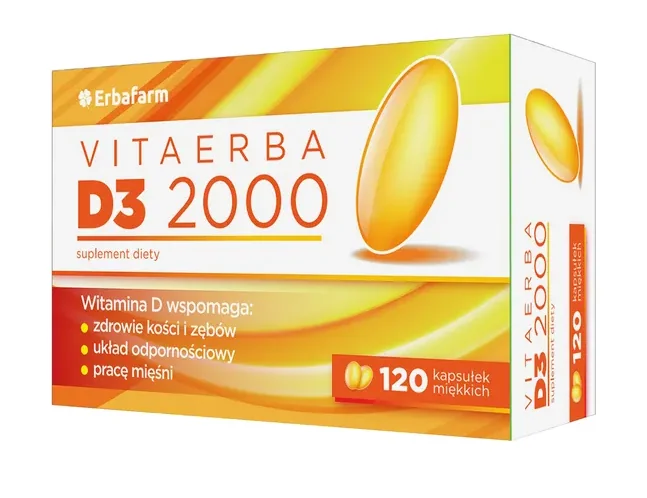Erbafarm VitaErba D3 2000 120 kapsułek miękkich