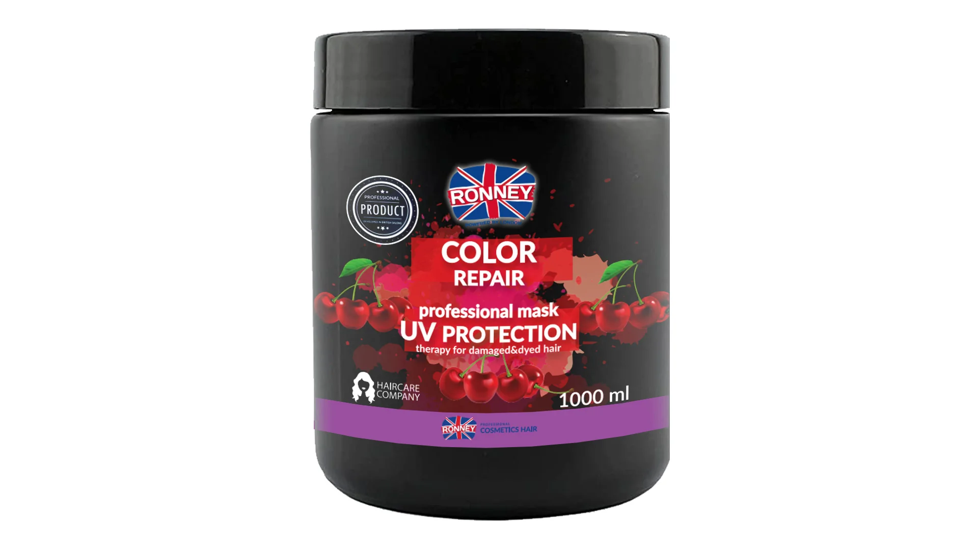 RONNEY Color Repair Cherry UV Protection maska do włosów farbowanych, 1000 ml