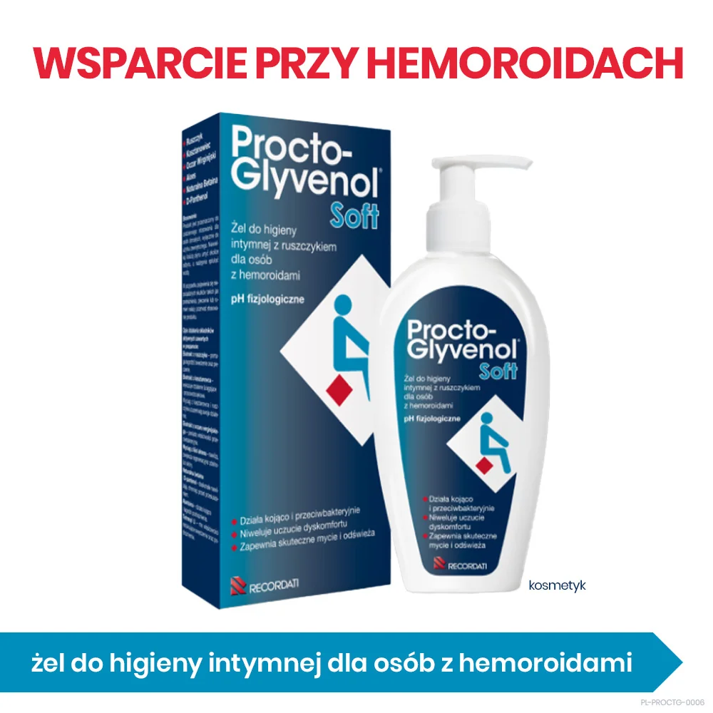 Procto-Glyvenol Soft żel do higieny intymnej z ruszczykiem, 180 ml