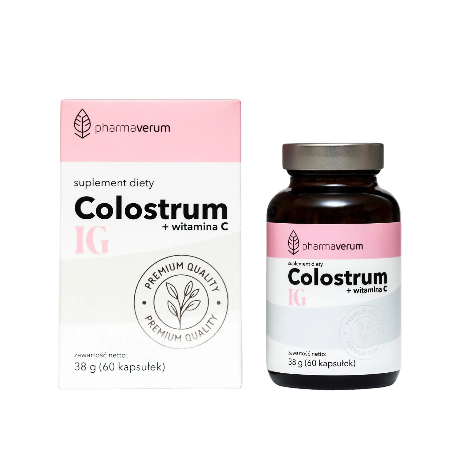 Colostrum IG + witamina C 60 kapsułek