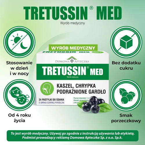 Domowa Apteczka Tretussin Med 24 pastylek do ssania